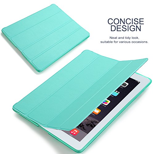 H  lle f  r iPad 2   iPad 3   iPad 4 CICMOD   Smartcover Case Tasche Schutzh  lle Etui Auto Aufwachen Schlaf Funktion mit Multi St  nder und Anti-Sto 
