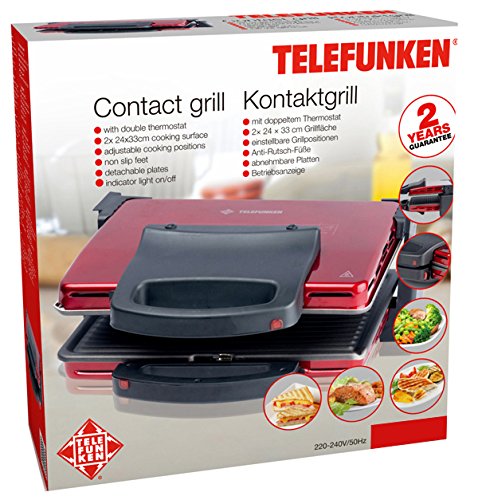 Telefunken 150185 Kontaktgrill, 1800 W - 2