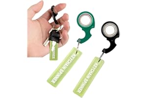 PNPGDYK 2pcs Porte-clés Fidget Spinner, Keychain Spinner Fidget Ring Toy pour Enfants Adultes Soulagement de l'Anxiété, Soulager L'ennui Cadeau De Fête (Rouge Bleu)