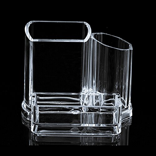Teenxful Clear Acrylic Desktop Lipstick Makeup Brush Pot Storage Holder Cosmetic Organizer