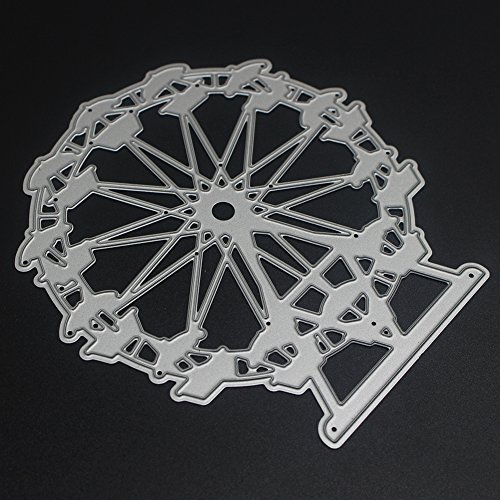 Amazingdeal365 Riesenrad Metall Form Schablonen Schneiden DIY Dekor Sammelalbum Karten Buchzeichen Lesezeichen als Geschenk für Freunde Geburtstag Kinder,Kindergarten Hobby Schule Handarbeit Unterricht usw. Ein tolles Geschenk! - 6