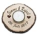 Produktbild Teelicht in Holz Rindenscheibe rund mit Glaseinsatz mit personalisierter Gravur Durchmesser ca. 11 cm mit Gravur Ihres Namen, Motives oder Wunschtext