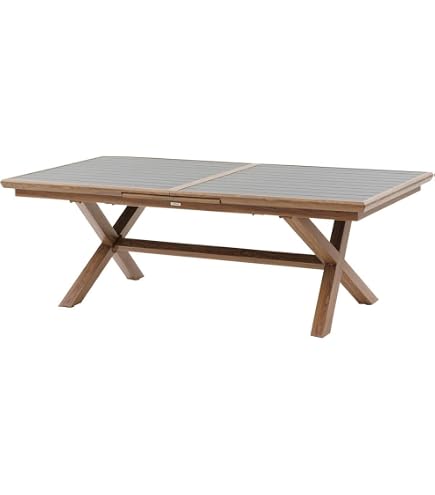 IDMarket - Salon de Jardin Madrid Table Extensible 135-270 CM et 12 chaises empilables Gris Anthracite