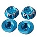 Produktbild BeesClover 4 Stück Alu-Legierung Radnabendeckel Anti-Staub-Abdeckung CNC17 mm Sechskantmutter Adapter für Losi Team C HSP Redcat Traxxas 1/8 RC Auto hellblau