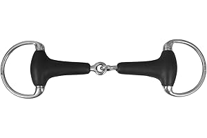 JRI Eggbutt Rubber Snaffle Bit with Stainless Steel Lozenge – 6.5 inches | Soft Rubber Mouthpiece, Gentle Contact, 20mm Thickness | Sensitive Horses | Same Day Dispatch