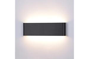 Elitlife LED Wall Lights Indoor, Up Down Wall Light dimmable 20W Adjustable Temperature 2700K-6000K Wall Sconce Lamp Modern Style Perfect for Bedroom Living Room Hallway Corridor Stairs (2PCS Black)