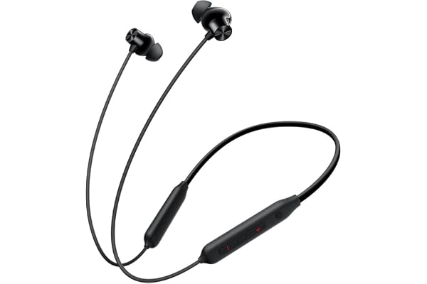 OnePlus Bullets Wireless Z2 ANC Bluetooth in Ear Earphones with Mic, 45dB Hybrid ANC, Bombastic Bass - 12.4 mm Drivers, 10 Mins Charge - 20 Hrs Music, 28 Hrs Battery (Booming Black)
