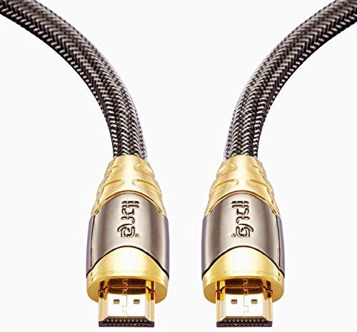 HDMI Kabel 2.0 / 1.4a (Neuster Standard) Ultra HD 4K 3D PS4 Full HD 1080p 2160p ARC Highspeed mit Ethernet – 7.5m IBRA LUXURY GOLD - 2