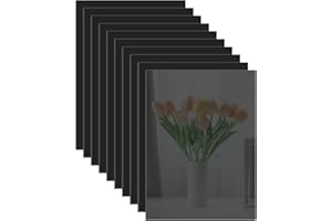 YIWONFU Black Acrylic Sheets Cut to size Craft Making Sheet Black Photography Sheets, Backdrop Mirror Black Acrylic Sheet for Painting, Sign and More Craft DIY (10Pcs /25×20cm×1mm)