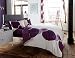 Think Louder Luxury Complete Set Bedding Duvet Quilt Cover Set Single Double & King Size Solo Cream/Purple Double