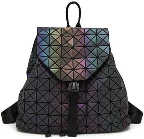 Laser Luminous Rhombus Folding Bag Geometric Lingge Bag Shoulder Hand Lady Bag Personality Simple Fashion Shoulder Bag,OneColor-OneSize