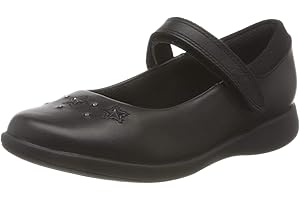 Clarks Boy's Girl's Etch Bright T Wide Fit School Uniform Shoes Child