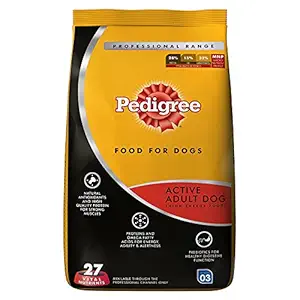 Pedigree Professional Active Adult Premium Dog Food, 3 kg Pack