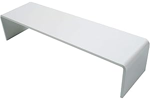 DISPLAY STANDS Acrylic Plinth Shelf Risers to Fit Ikea Detolf Cabinets Retail Shop Display 36x10x7.7cm (DS80) (White)