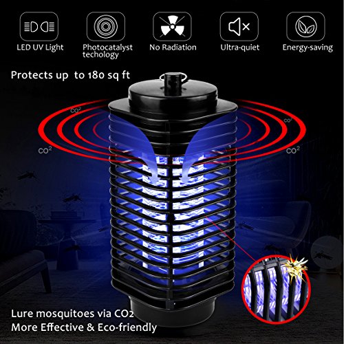 Insektenvernichter NuoYo Innen Mückenfalle Elektrische Zapper Tötet Mücken und Insekten Artefakte Photokatalysator Keine Strahlung Ruhige Mosquito Lampe 220V kein Schalter CE ROHS Zertifizierung - 4