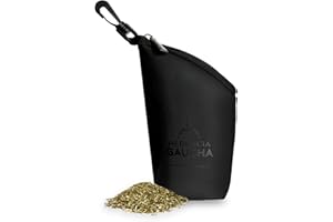 HERENCIA GAUCHA - Yerbera Portátil de Neopreno, Capacidad de 100g, Yerbero para Mate, Contenedor de Yerba Mate, con Gancho para Transporte fácil. (Pequeña)