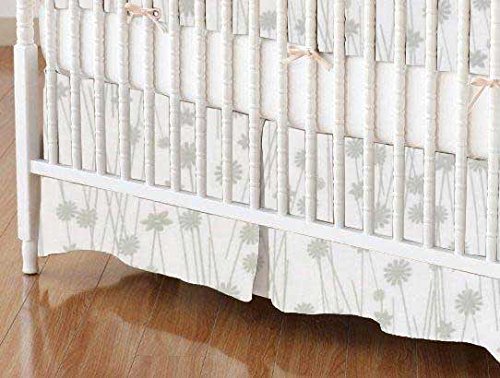 SheetWorld - MINI Crib Skirt (24 x 39) - Grey Floral Stems - Made In USA by sheetworld
