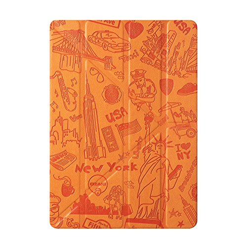 Ozaki O Coat Travel Versatile 360   Schutzh  lle f  r Apple 9 7  iPad Pro in orange  New York   Patentierte Standfunktion   wake sleep Funktion   Appl