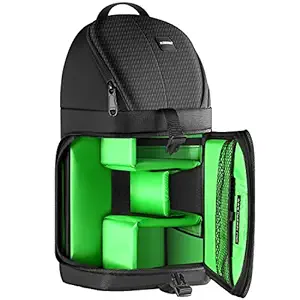Neewer Professional Camera Case Sling Backpack for Nikon Canon Sony and Other DSLR Cameras and Lens,Tripod,Other Accessories,Durable Waterproof and Tear Proof Bag with Padded Dividers(Green Interi