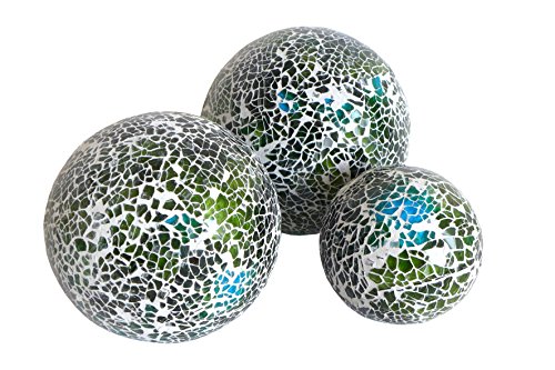 Wunderschöne Dekokugel Mosaik ~ grün 3er Set ~ Mosaikkugel Glaskugel Dekoration Kugel