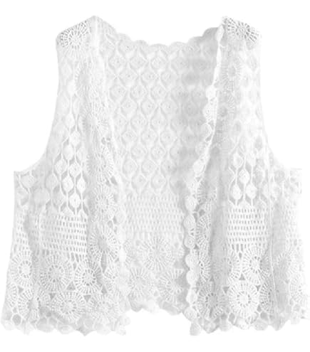 Cárdigan De Encaje Para Mujer, Cuello Alto, Corto, Elegante, Encogimiento De Hombros Gris M