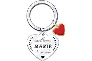 LUODAN Cadeau Mamie Porte-clés, pour la Fête des Grands-mères,Cadeau de fête des Mères,Cadeaux d'anniversaire,Cadeaux Mamie Anniversaire Noël