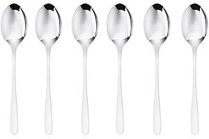 Sambonet 52553A37 Taste Set di Cucchiaini Moka, Caffè, Cucchiaini da Dessert Monoblocco in Acciaio Inox 18/10, Lavabile in Lavastoviglie, 6 pezzi