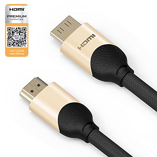 [Premium Zertifiziert] 4K HDMI Kabel 1.5 Meter / HDMI 2.0b, 21 Gbps Ultra HD bei vollen 60Hz (Keine Ruckler), HDR, 3D