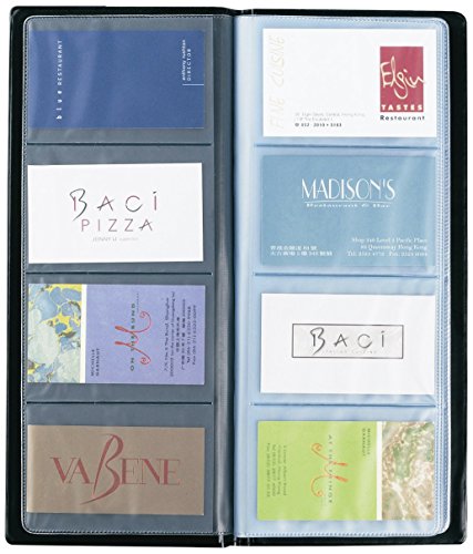 Rapesco - Tarjetero con capacidad para 80 tarjetas de visita color negro Rapesco - Tarjetero con capacidad para 80 tarjetas de visita color negro