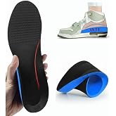Arc Supported Insoles Soft Comfortable Heel Insoles with Extra Heel Support Black 38-45 (38-45)