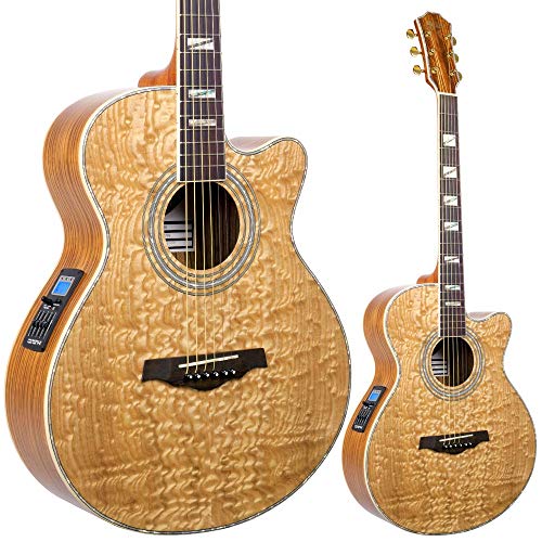 Lindo Guitars Master of Tone PB_EQ - Guitarra electroacústica (con preamplificador y afinador integrado, madera de fresno)