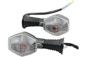 ROCKMUTE Turn Signal Indicator 12V 10W Bulb Lights For Suzuki DRZ400 GSF 600/1200 Bandit GSX-R 600/750/1000 GSX650F GSX1250FA SV650 SV1000 SFV650 Gladius Motorcycle Front/Rear Blinker 1 Pair (Clear)