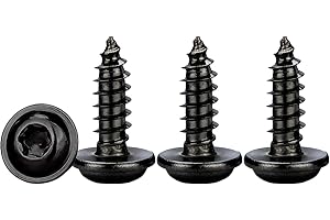 Drenky 50 sztuk M4x10mm Czarny wkręty do drewna torx stal nierdzewna A2 V2A blachowkręty płaski łeb