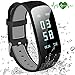 Produktbild Abandship Bluetooth Fitness Armbänd mit Pulsmesser,Smart Fitness Tracker mit Herzfrequenzmesser, Schrittzähler, Schlaf-Monitor, Aktivitätstracker, Remote Shoot, Anrufen / SMS, finden Telefon für (Black)