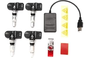 TERISASS Voiture Automatique de système de Moniteur de Pression des pneus USB TPMS avec capteur Interne pour la Navigation Android tpms Auto