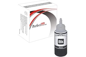 PP PerfectPrint Ink Bottle Refill For Printer, Compatible With Epson ET-2710 ET-2711 ET-2712 ET-2714 ET-2715 ET-2720 ET-2726 ET-4700 104 (Black, 1-Pack)