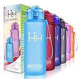 💧 FÁCIL DE LLEVAR Y USAR: con una mano, presione el botón y la tapa se abre para tomar una bebida rápida. Nuestra botella con una cómoda y duradera bolsa de mano, cómoda y cómoda, la puede llevar a cualquier lugar donde desee. El gimnasio, el yoga, la carrera, los deportes cruzados, los viajes, los atletas, el ciclismo, el senderismo, el tenis, la oficina, la escuela, todo puede utilizar.