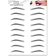 S.A.V.I 9 Pairs 6D Natural Look Eyebrow, Black Color Long Lasting Upto 4 Days, Waterproof Eyebrow Temporary Tattoo Sticker - 1 Sheet