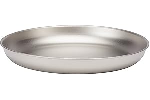 Snow Peak Titanium Trek Plate, Ultralight for Backpacking, Camping, Hiking & Everyday Use