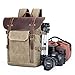 Produktbild ETH Schulter SLR Kameratasche Wasserdicht Batik Leinwand Rindsleder Mode Digitalkamera Rucksack Outdoor Reisetasche Größe 42,0 cm * 38,0 cm * 15,0 cm dauerhaft (Farbe : Brown)