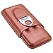 Produktbild YONG FEI Zigarrenschachtel - Cigar Moisturizing Leather Case Rindsleder Krokodilleder geprägt mit scharfen Zigarrenmesser Portable 3 Pack Zigarrenschachtel