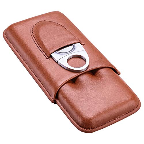 Preisvergleich Produktbild YONG FEI Zigarrenschachtel - Cigar Moisturizing Leather Case Rindsleder Krokodilleder geprägt mit scharfen Zigarrenmesser Portable 3 Pack Zigarrenschachtel