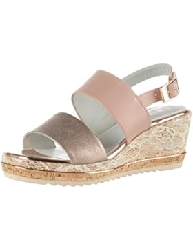 Be Natural Damen 28302 Offene Sandalen mit Keilabsatz