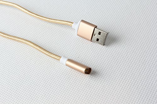 Lively Life 3in1 Magnetisches USB Ladekabel Datenkabel Type C Lightning und Micro USB Nylon braided Kabel für iPhone & Android Smartphones,iPad Tablets ,Macbook Air/Pro,Samsung Galaxy ,LG ,Sony Xperia,Google Pixel,Huawei ,HTC ,OnePlus, Motorola Moto,MP3 players, GPS, Camera and More(3.3ft/1m ,Golden) - 7
