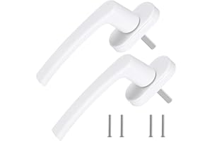 Flintronic Fenstergriff Aluminium, 2 Stück Kindersicherung, Schlüsselloses Fensterschloss, Fenstergriffe, Sicherheitsfenstergriff in Stiftlänge 35mm, Türgriffe für Fenster Terrassentüren Balkontüren