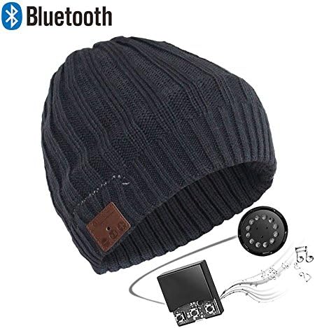Zibaar Bluetooth Beanie Bluetooth Hat Wireless Headphone Beanie Hat Wireless Beanie Headset Combined with Removable Bluetooth V4.1 Stereo Bluetooth Headphone and Mic Hands Free Talking-Unisex Grey