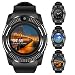 Produktbild LIOPIO Bluetooth Smart Watch Fitness Schrittzähler Schlafüberwachung Tracker SD Karte SIM Karte Smartwatch, Thermoplastisches Polyurethan, Schwarz, 53x44.8x12.95mm/2.1x1.8x0.5inch