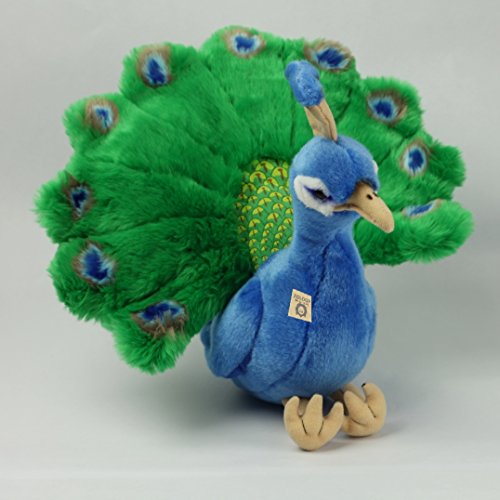 Zaloop Pfau Paradiesvogel ca. 35 cm Kuscheltier Plüschtier Stofftier Plüschpfau 71