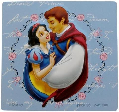 Disney 3D Fridge Magnets Square Pop Out - Snow White - Design # 008