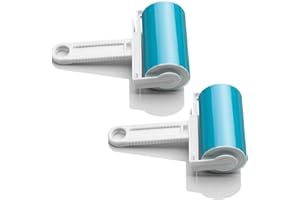 JZK 2X blau Sticky Roller Fusselrolle saugen Staub Haare Lint Kleidung Wollstaub Fluff Tierhaare, waschbar Wiederverwendbare